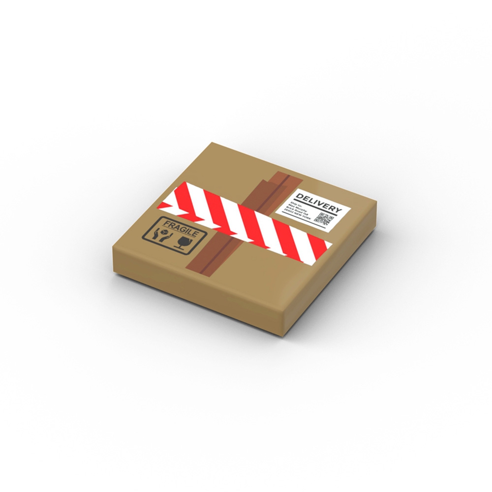 Paket mit Gefahrenstreifen