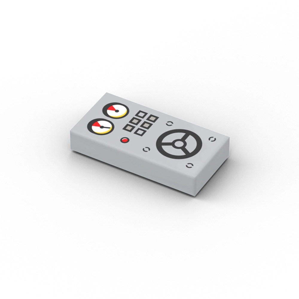 Bedienfeld mit Anzeigen und Schrauben