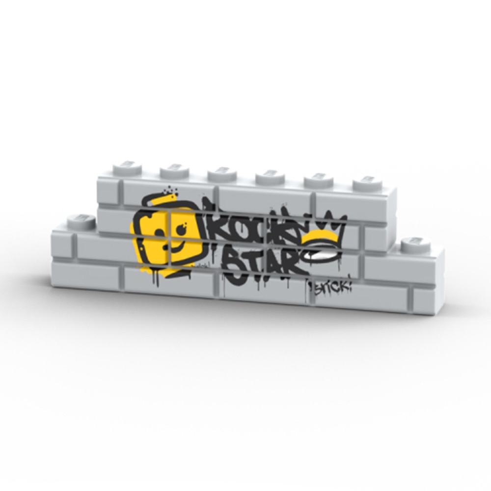 Brick Head Rock Star Graffiti Tag