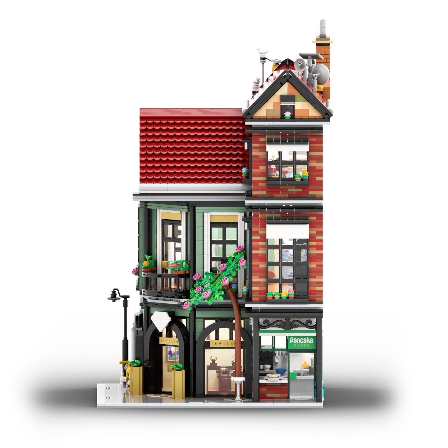 Townhouse with Jeweler and Pancake House