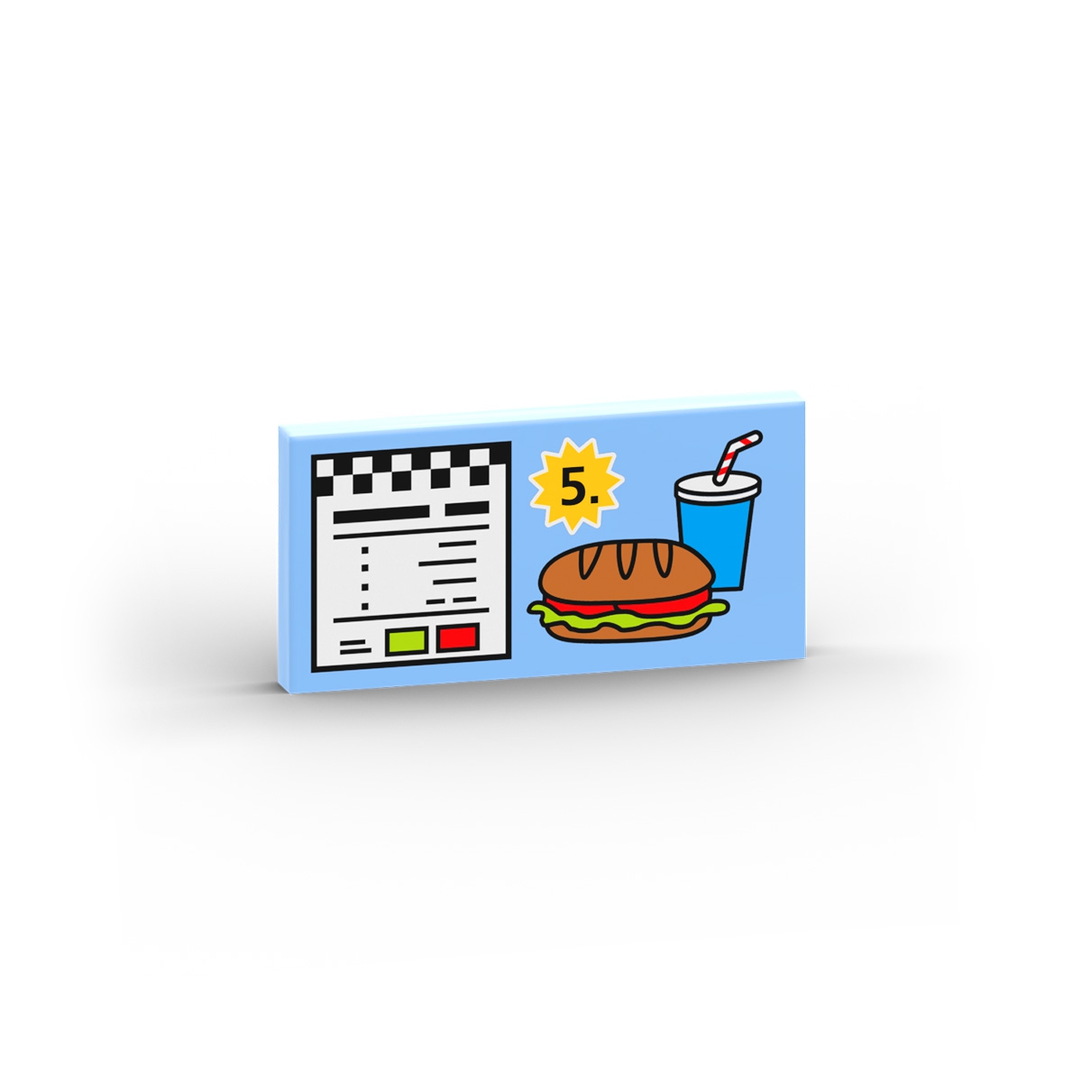 Menu Board with Drink and Sandwich