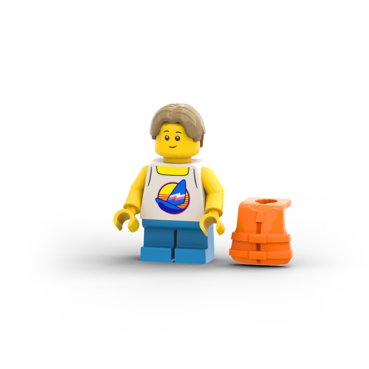 Boy with Tank Top and Life Jacket