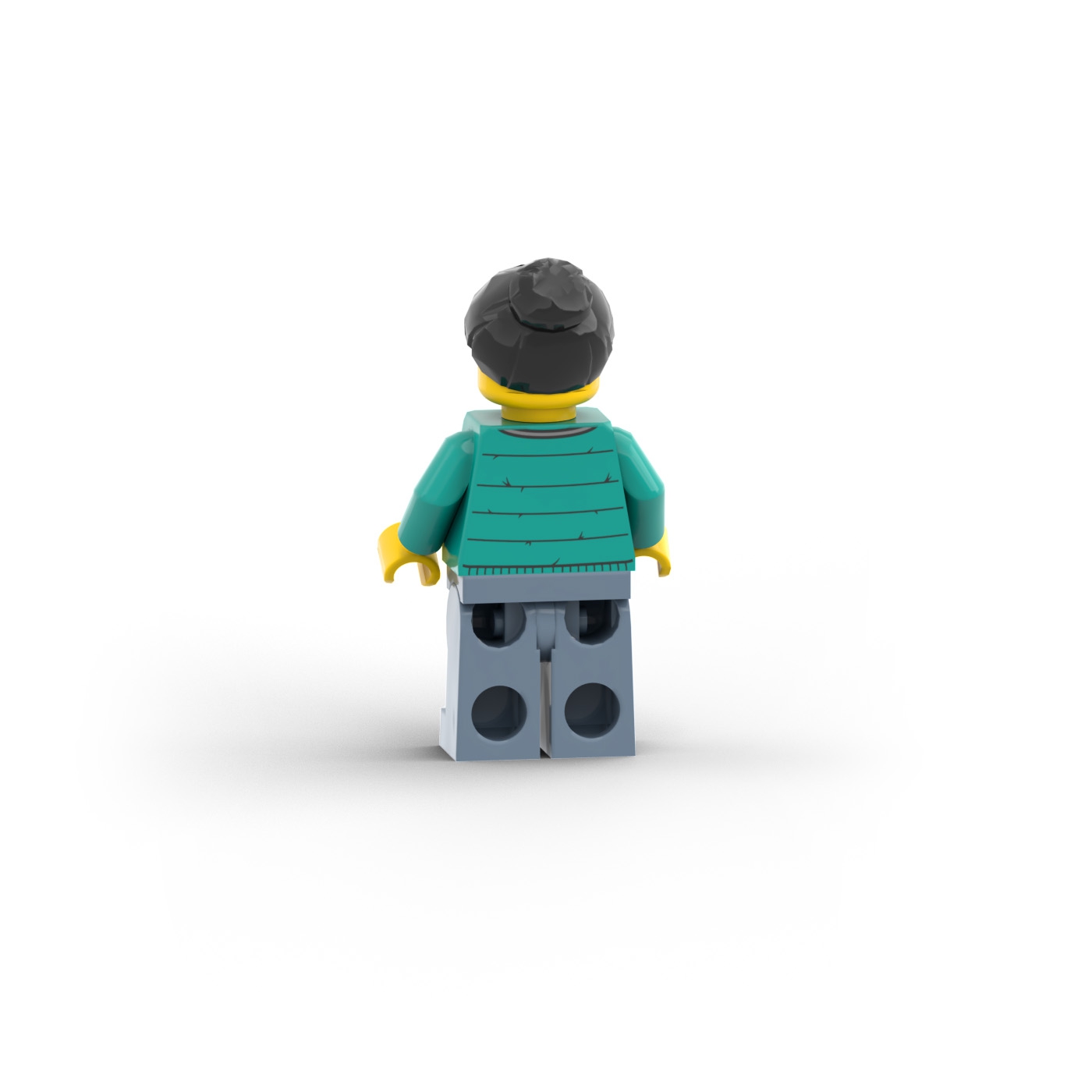 Woman with Jacket over Shirt and Top Knot Bun