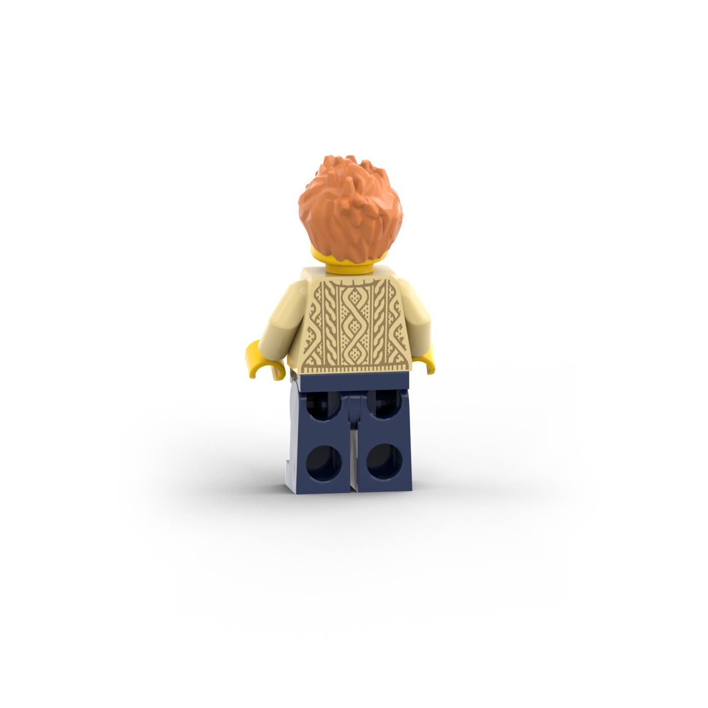 Man with Knit Cable Sweater and Spiked Hair