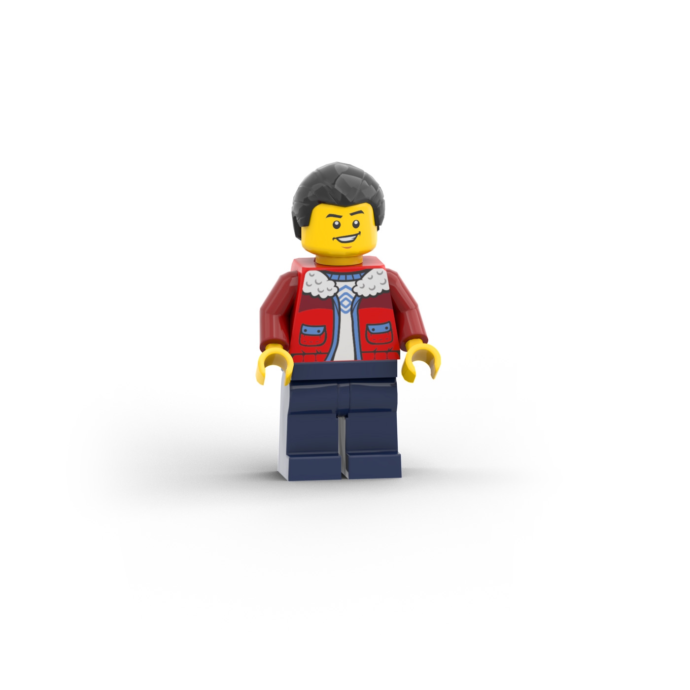 Man with Jacket, Collar and Ponytail