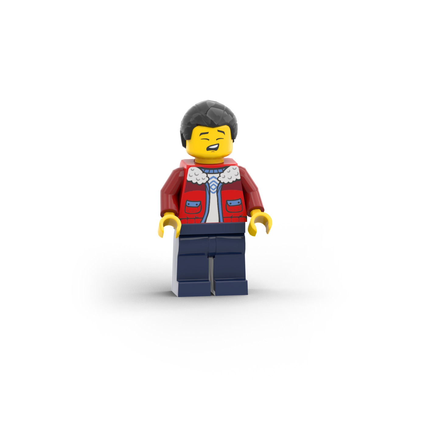 Man with Jacket, Collar and Ponytail