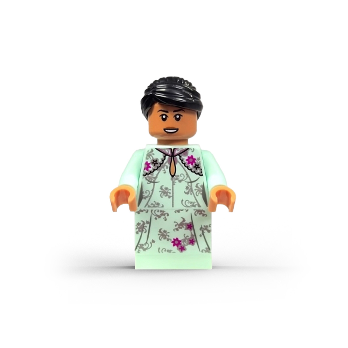 Woman with Light Aqua Dress