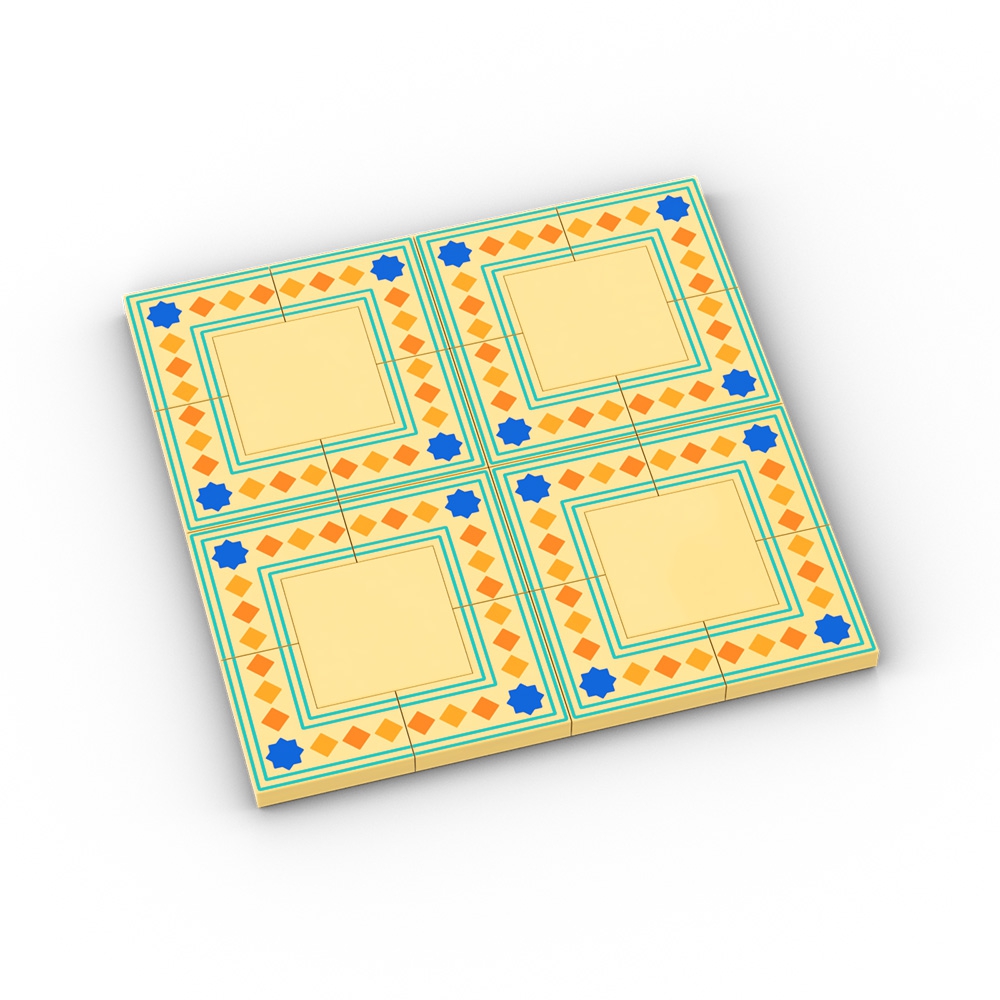 Floor Tiles Lines and Squares Pattern