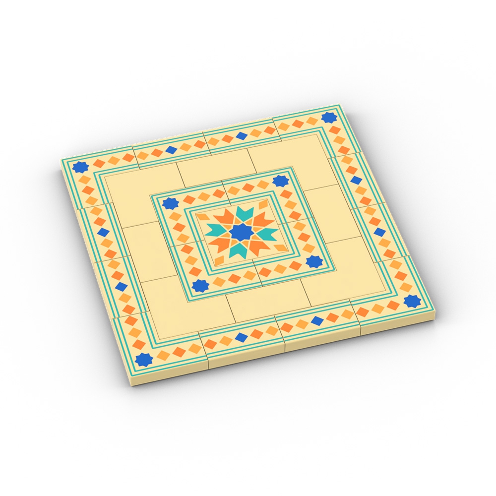 Floor Tiles Lines and Squares Pattern