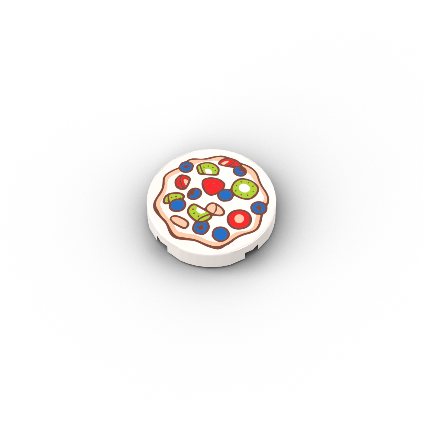 Pie with Strawberries, Blueberries and Kiwi