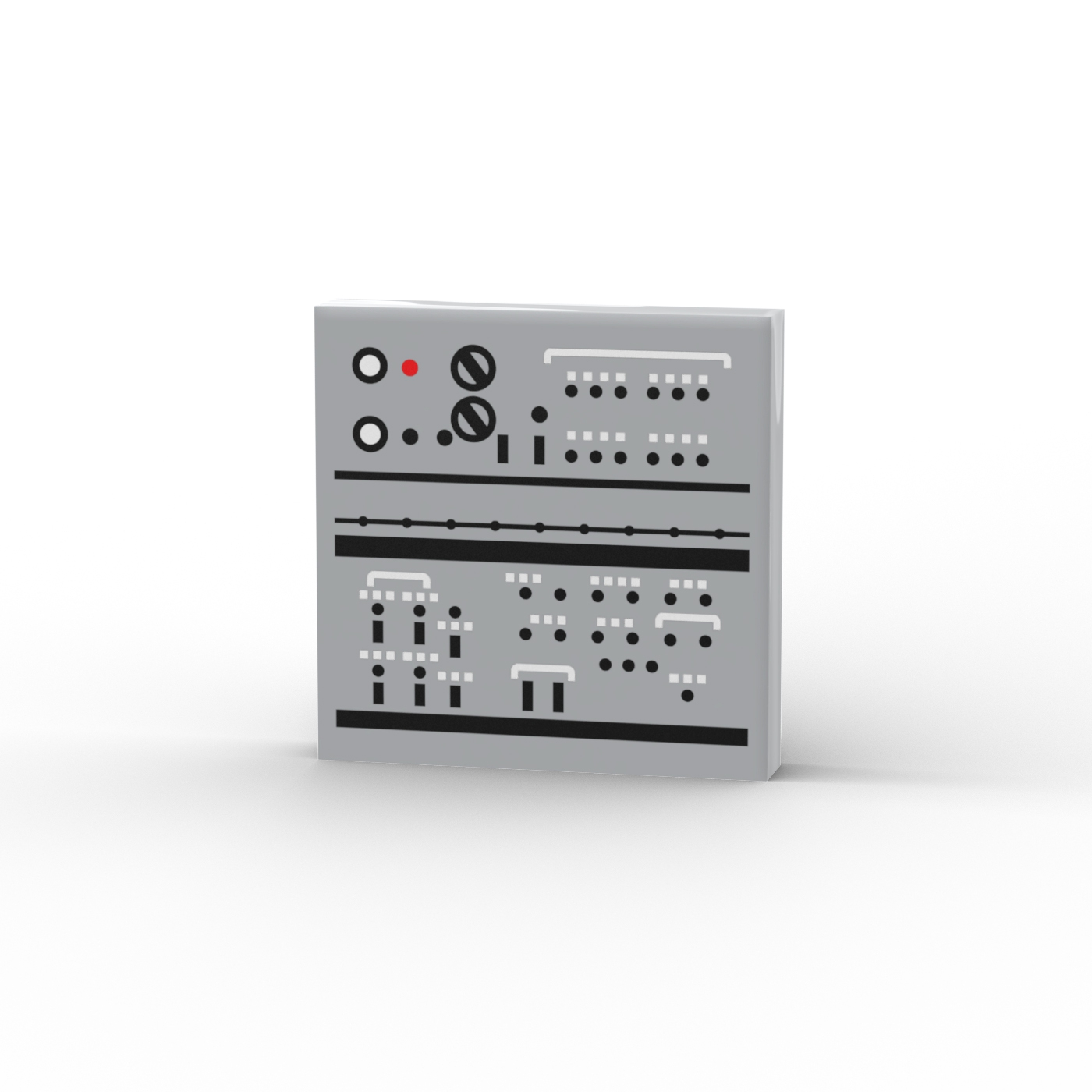 Panel mit Steuerung und Schaltkreis des Mondlandegeräts