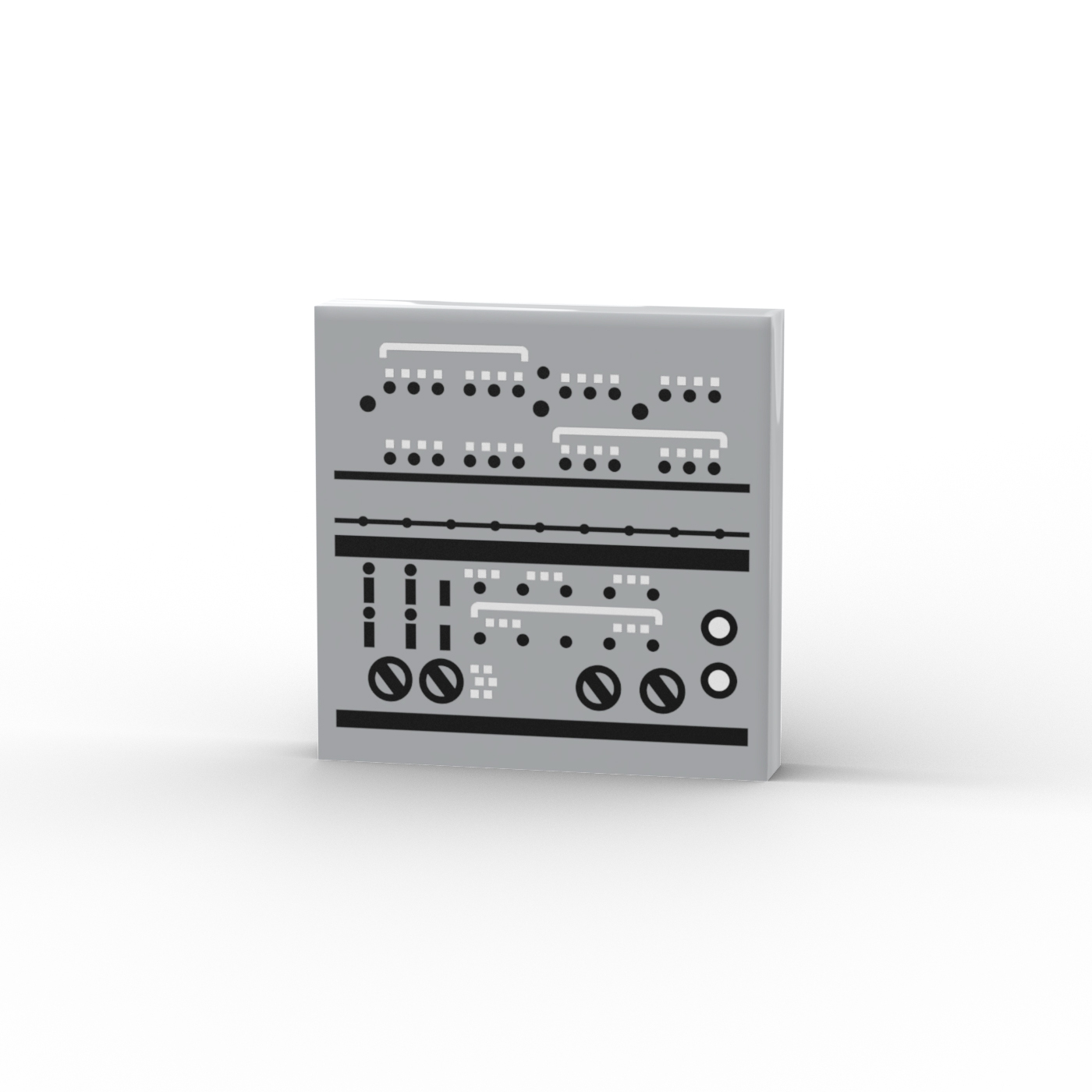 Panel mit Steuerung und Schaltkreis des Mondlandegeräts