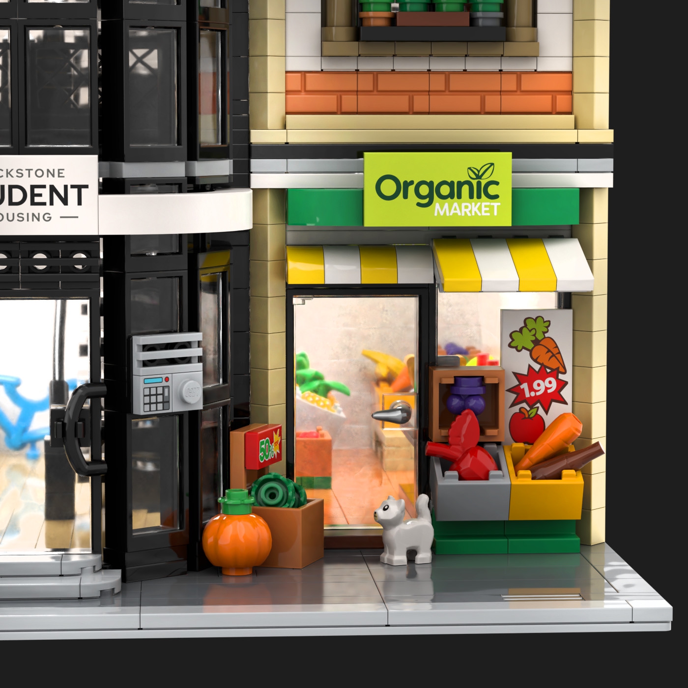 Student Housing, Organic Market and Mobile Shop - Modular Building