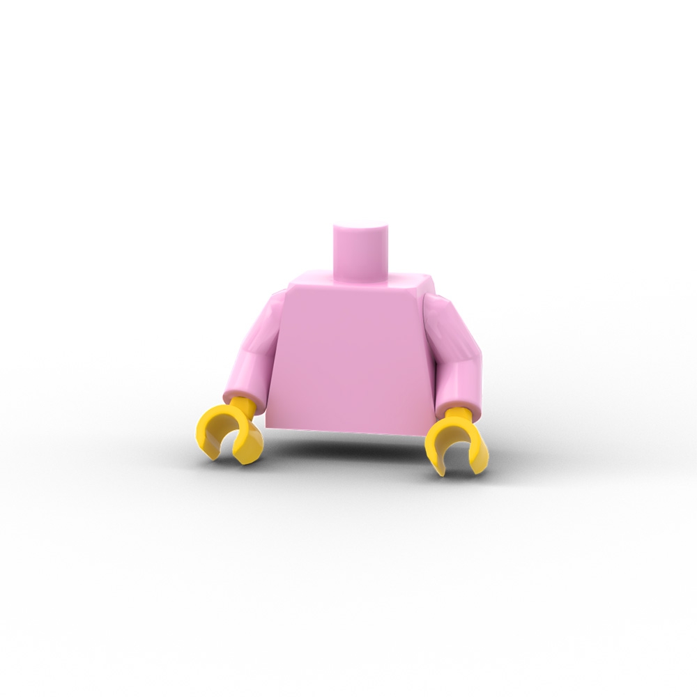 Torso Plain - Bright Pink Arms - Yellow Hands