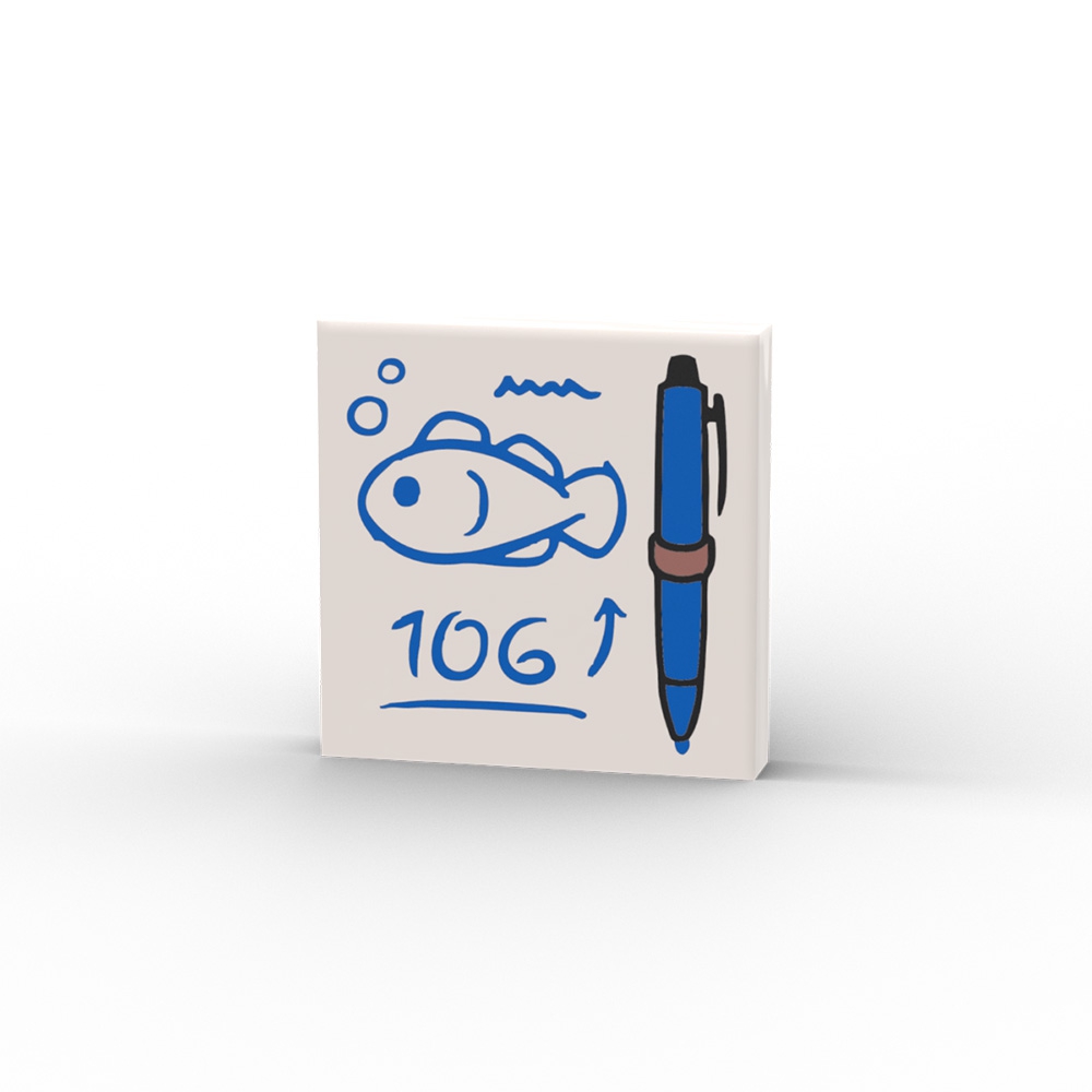 Written Fish, Arrow and 106