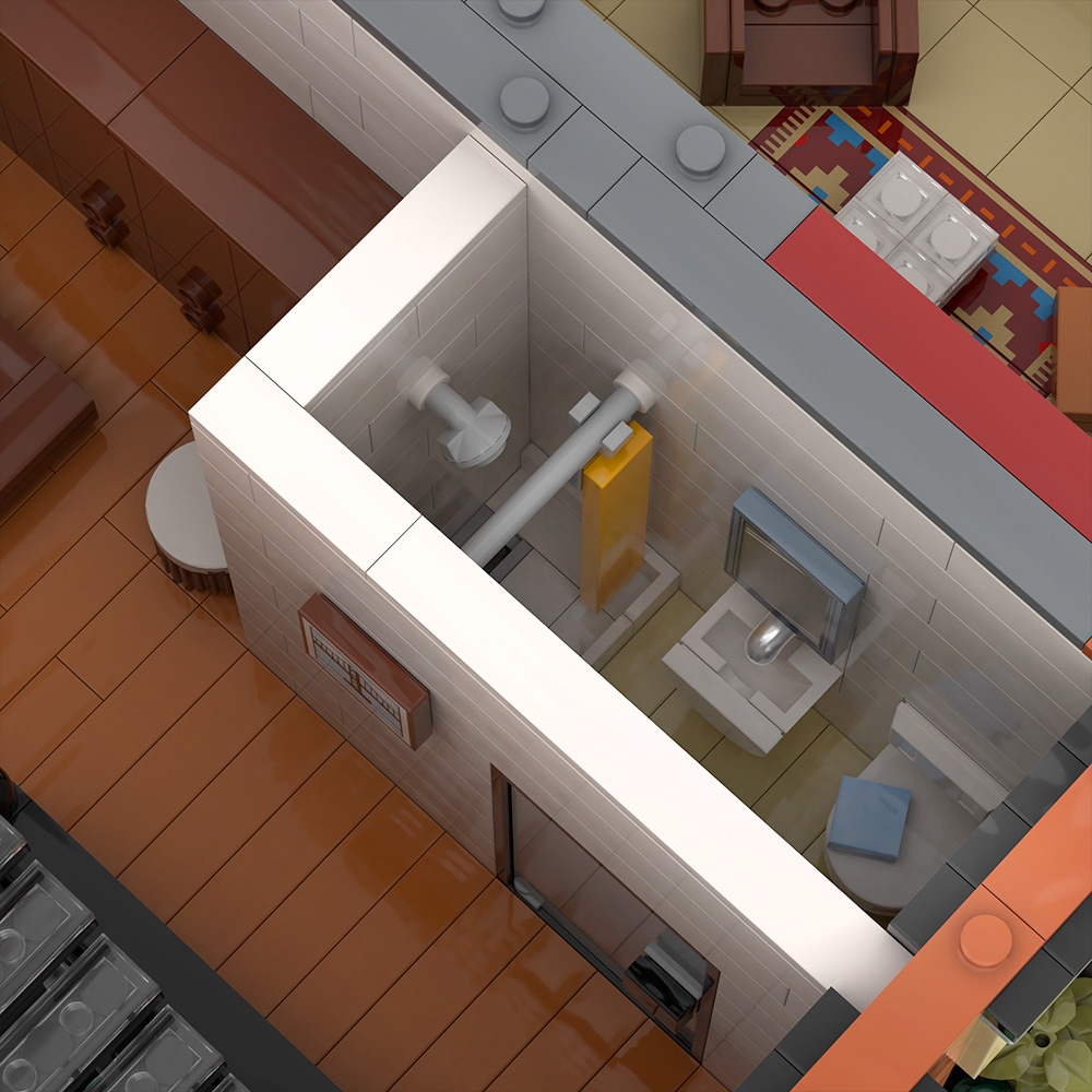 Lower Eastside Townhouse with Tattoo Shop and Tacos Restaurant - Modular Building MOC