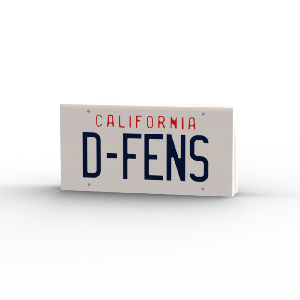 D-FENS California Nummernschild