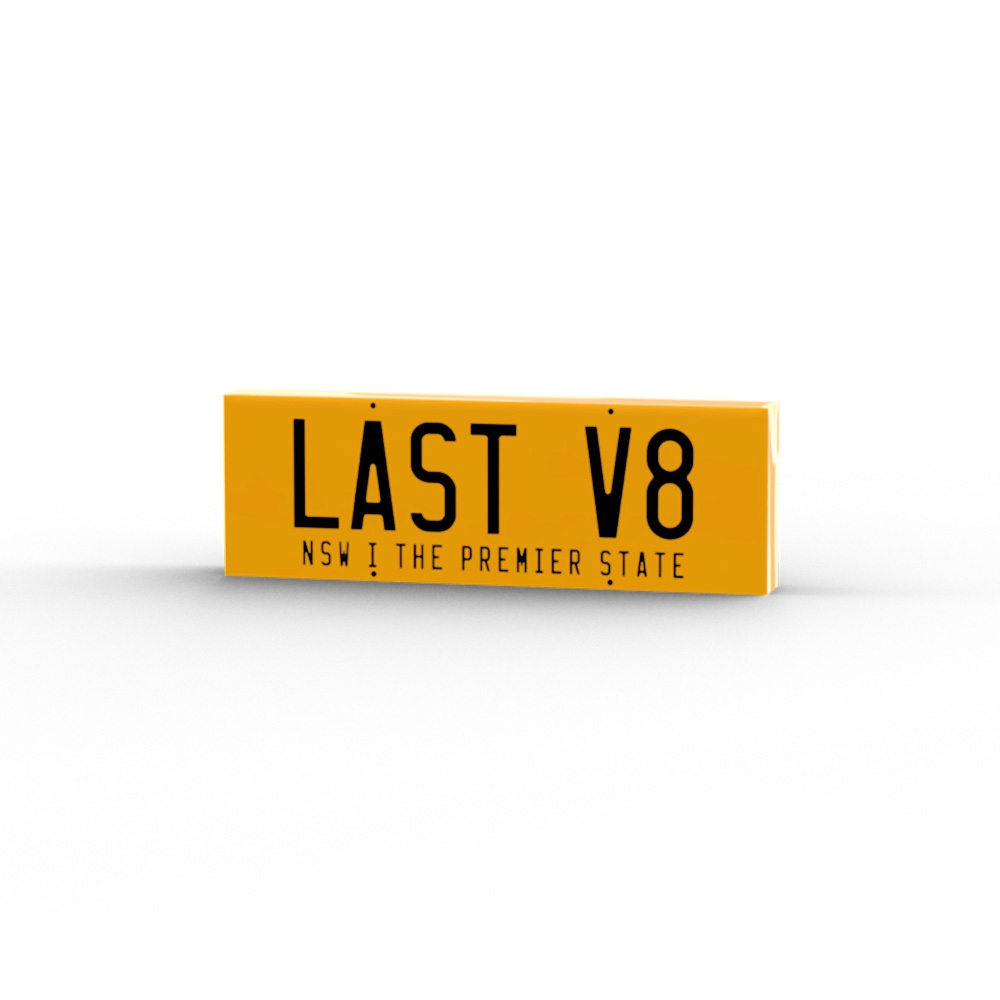 LAST V8 License plates
