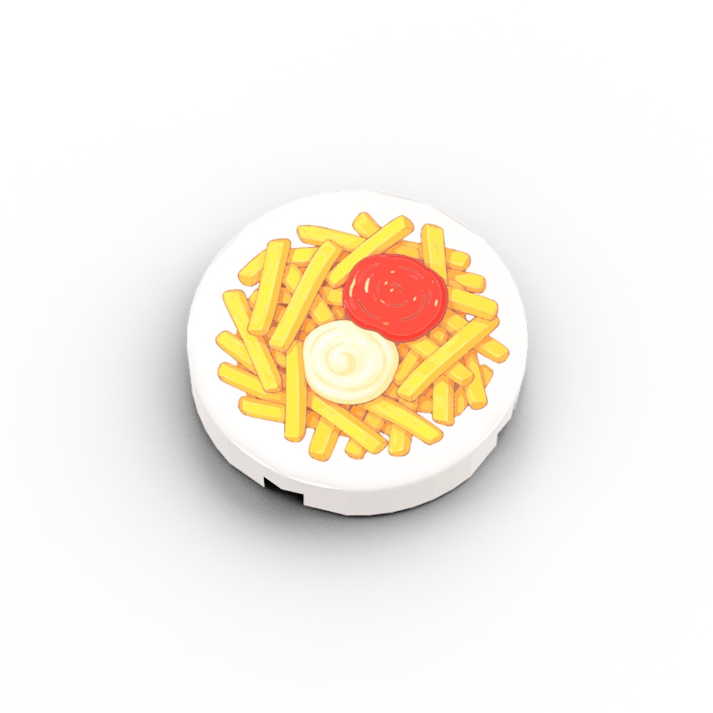 Plate with French fries