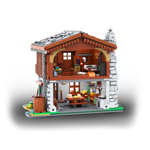 Alpine Hut with funny action wall