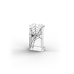 Fenster mit Spinnennetz