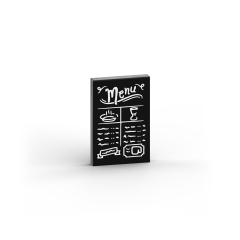 Menu Chalk Board with White Special, Fish, Scribbles