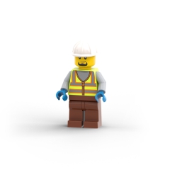 Dock Worker with Safety Vest with Reflective Stripes