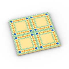 Floor Tiles Lines and Squares Pattern