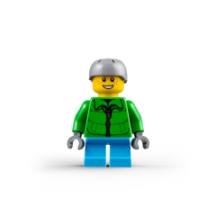 Boy with Winter Jacket and Helmet