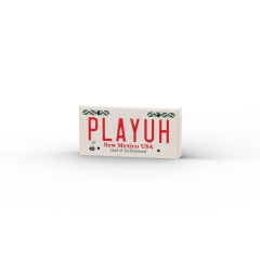 PLAYUH New Mexico USA License plate