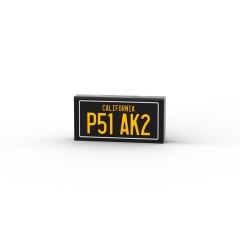 P51 AK2 California License plate