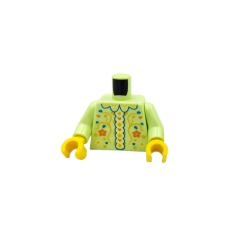 Dress with Neck Ruffles, Flowers, Leaves and Hearts