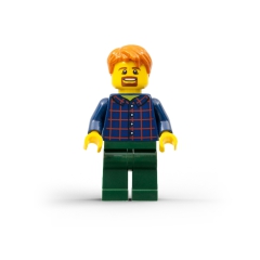 Man with Plaid Button Shirt