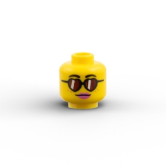 Glasses with Reddish Brown Heart Lenses