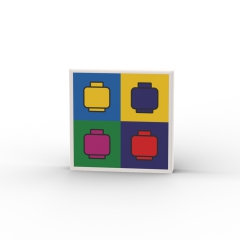 Minifgures Heads Pop Art