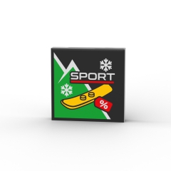 Sport Snowboard Offer % Sign