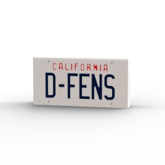 D-FENS California Nummernschild