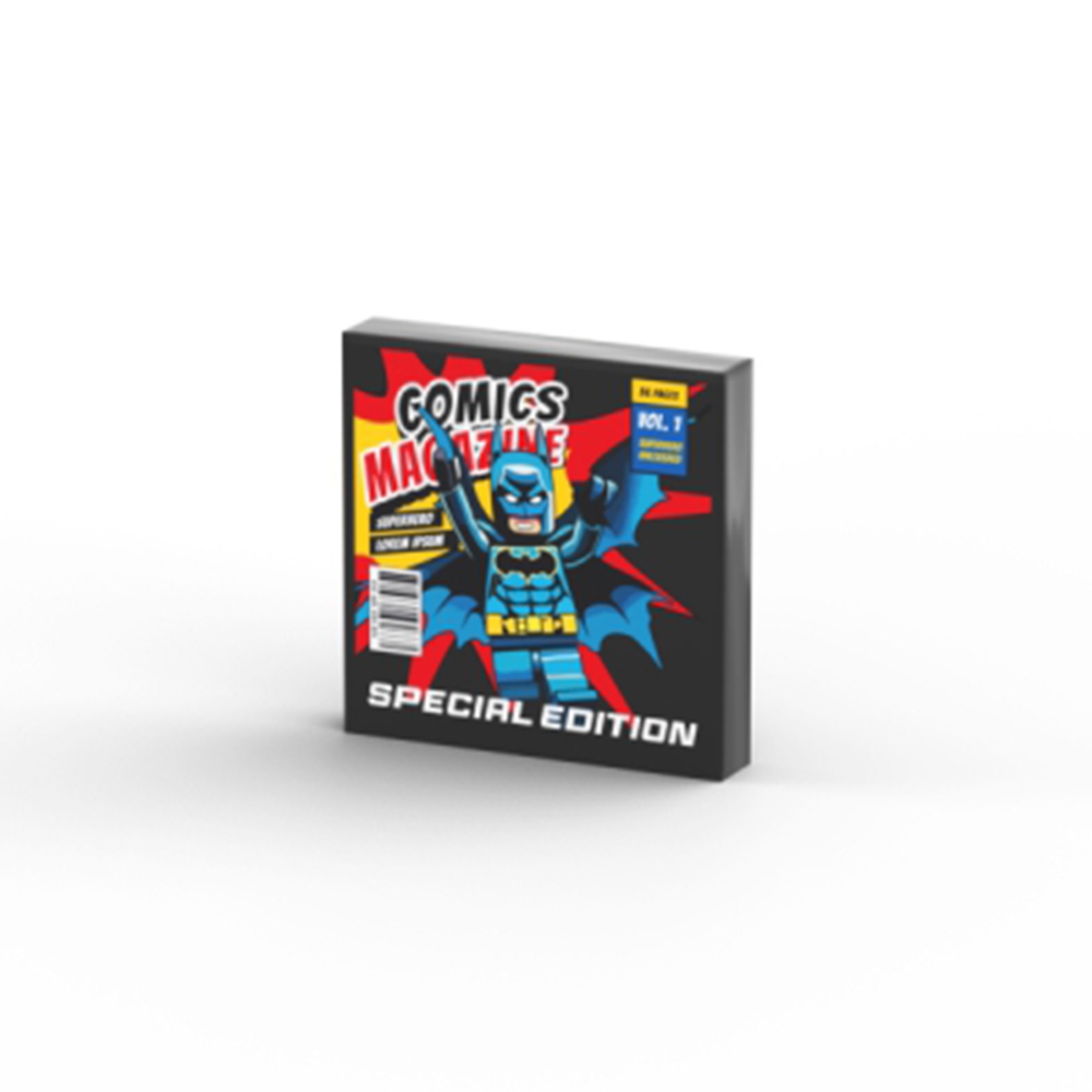 High-quality Custom printed LEGO® Tile 2 x 2 with Batman Comic Book Co ...
