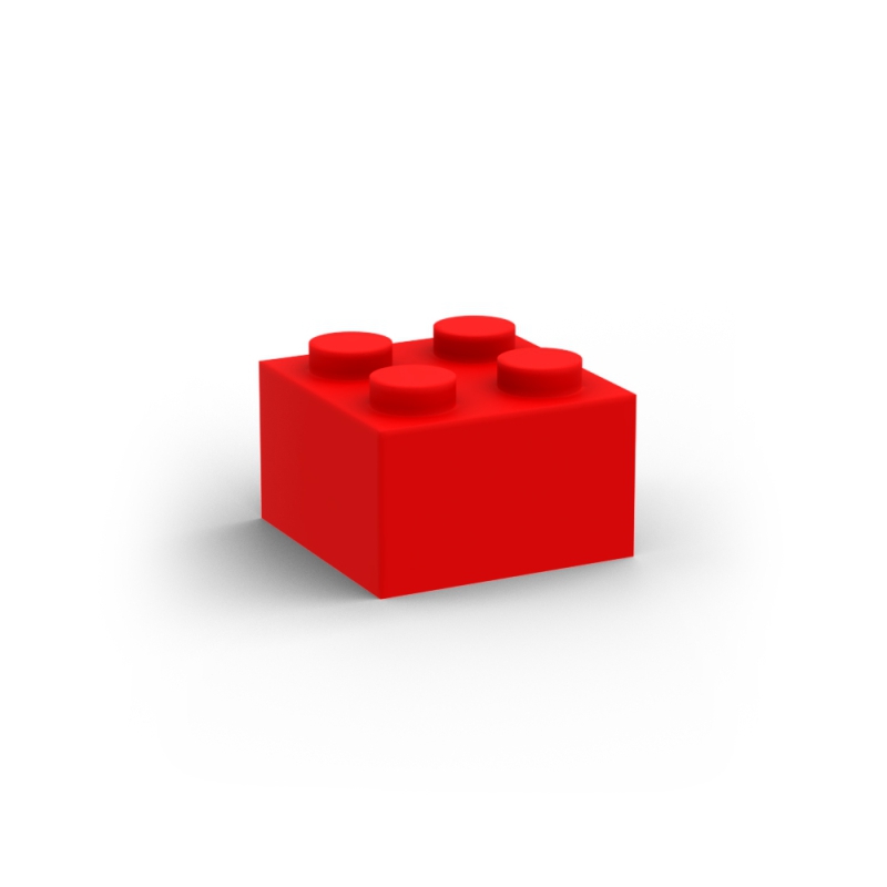 originaler 2x2 Zebrix Big Brick riesiger Klemmbaustein Red Rot 29540 2 ...