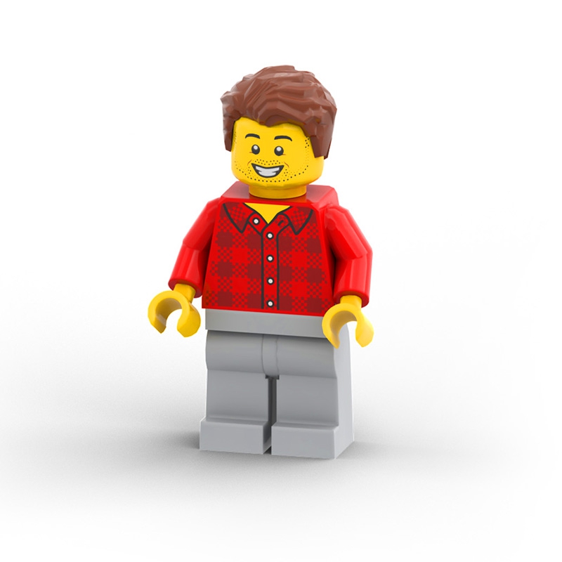 LEGO® Minifigures - LEGO City Rob the Fan Designer - Red Plaid Flannel ...