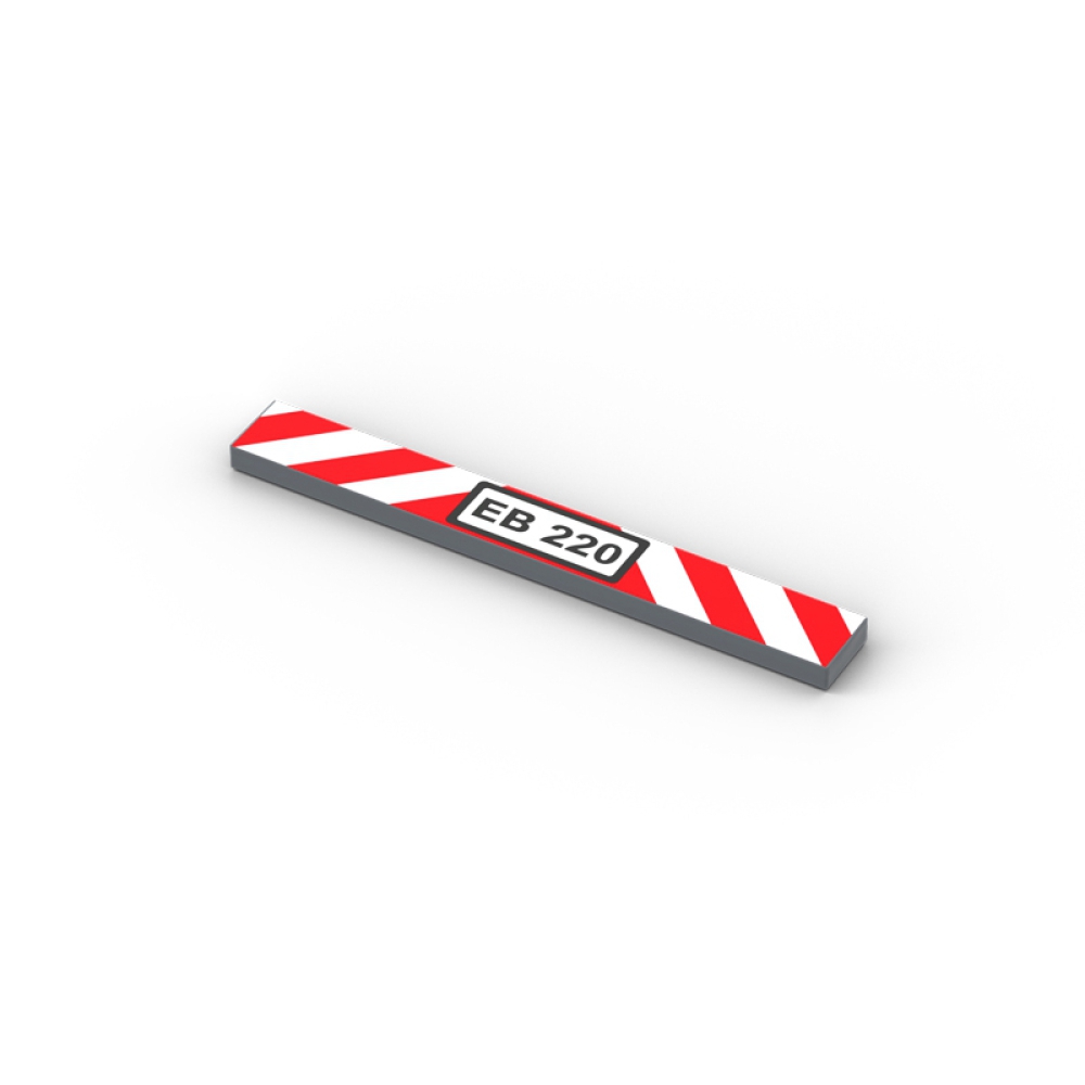 EB 220 License Plate and Danger Stripes
