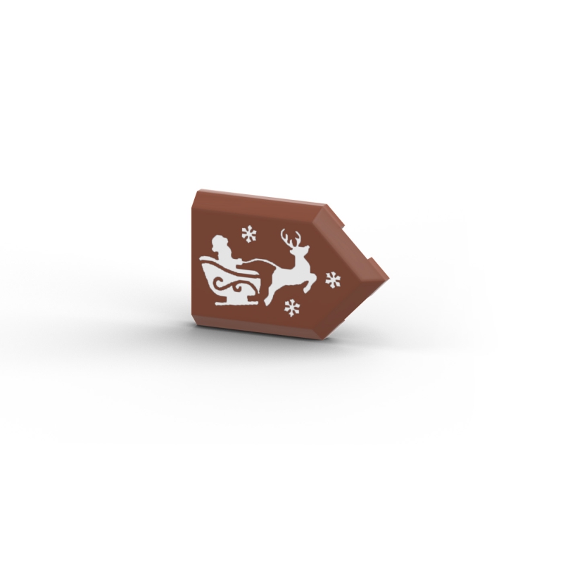 Santa, Sleigh, Reindeer and Snowflakes