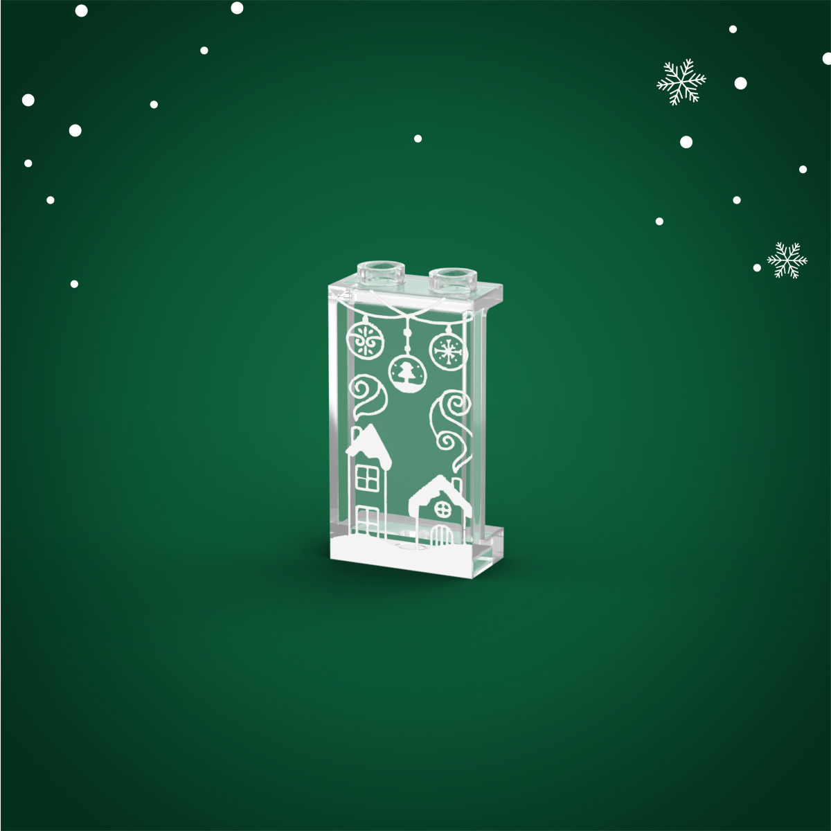 Fenster mit Weihnachtsdeko