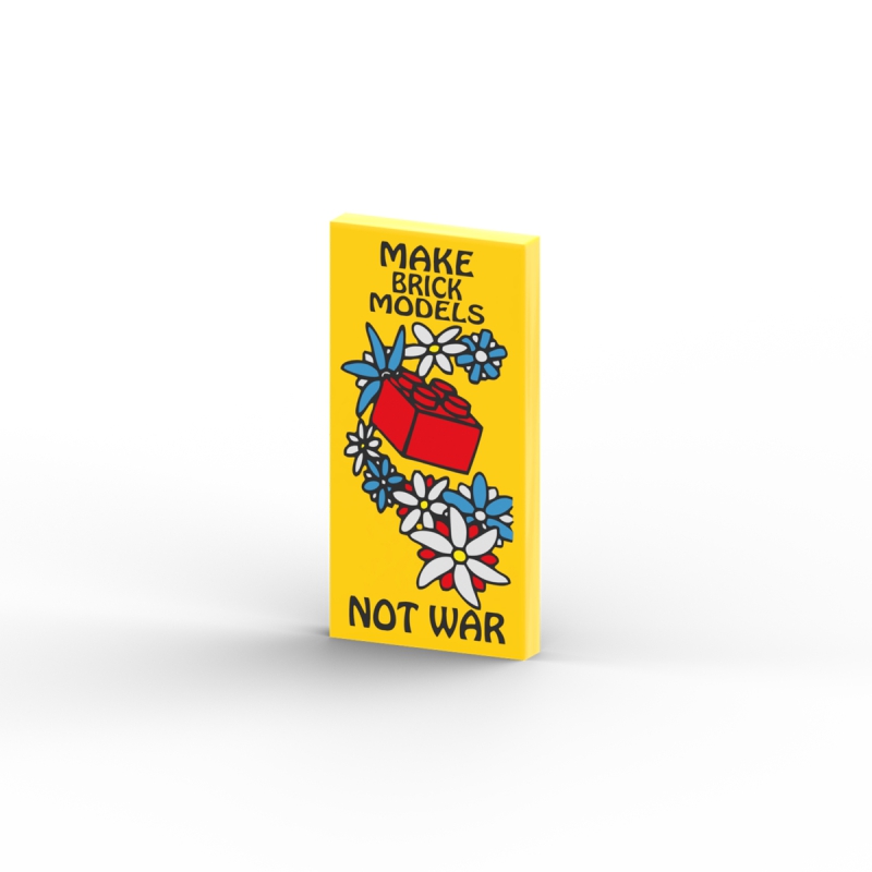 Make Brick Models NOT War Plakat