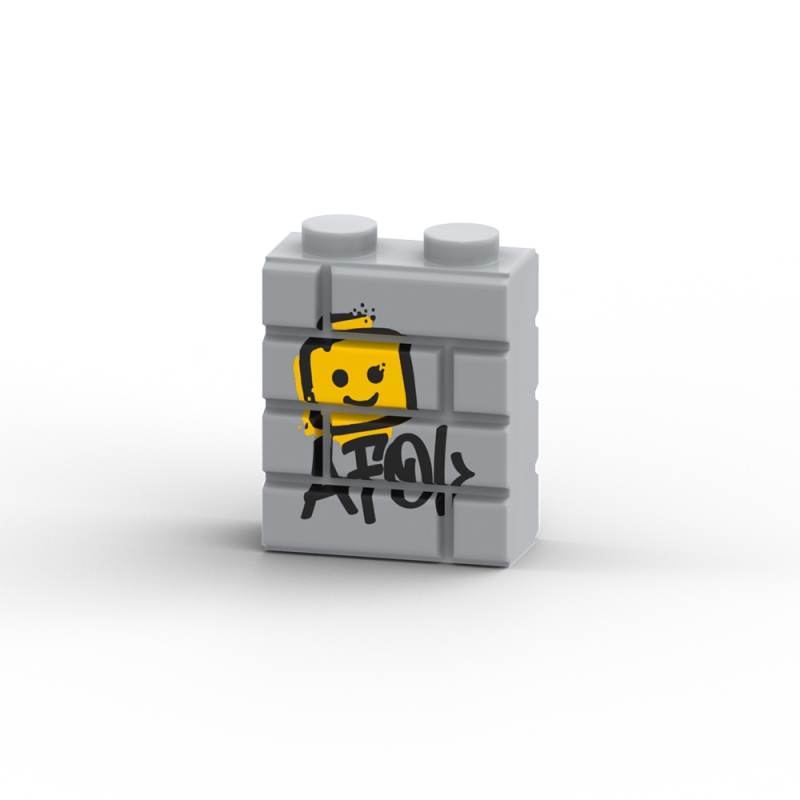Brick Head AFOL Graffiti Wall