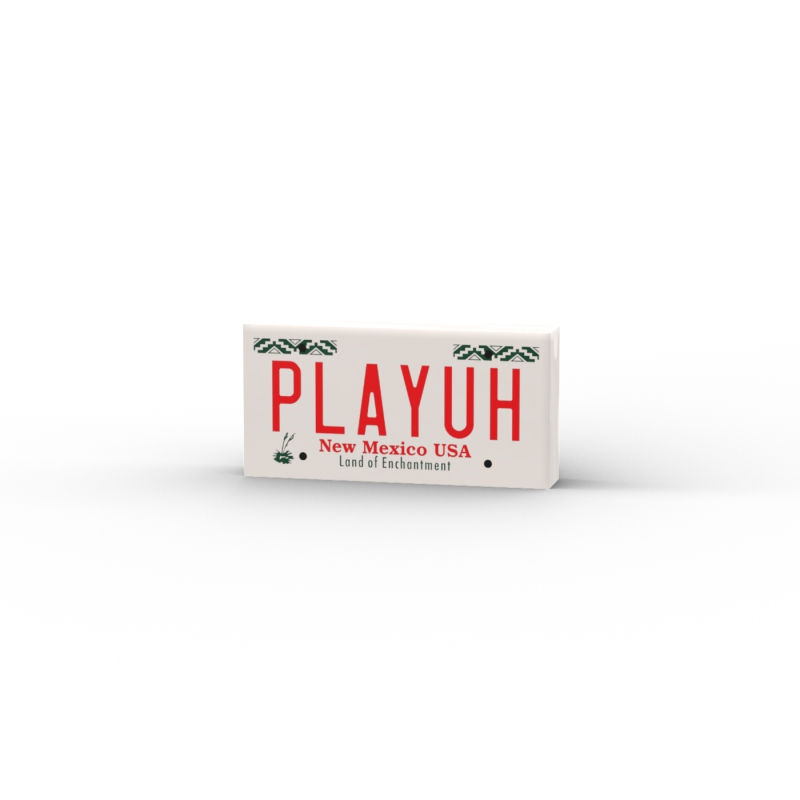 PLAYUH New Mexico USA License plate