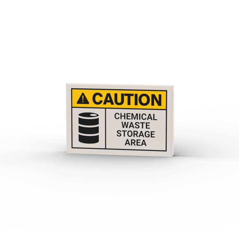 Caution Chemical Waste Storage Area