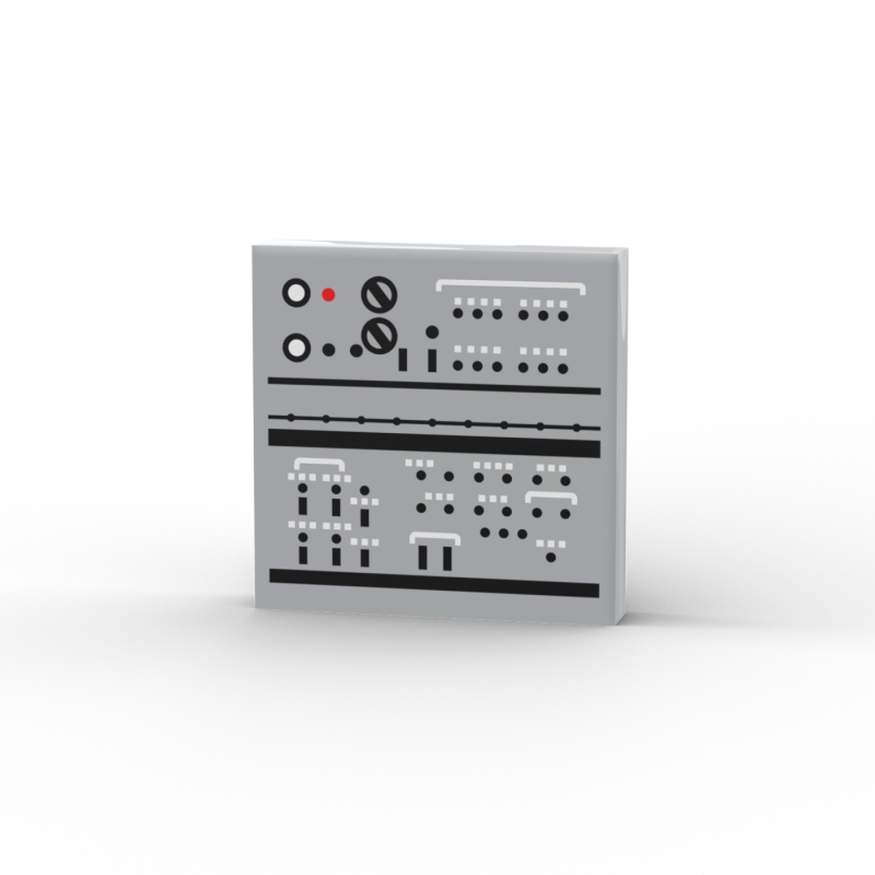 Panel mit Steuerung und Schaltkreis des Mondlandegeräts