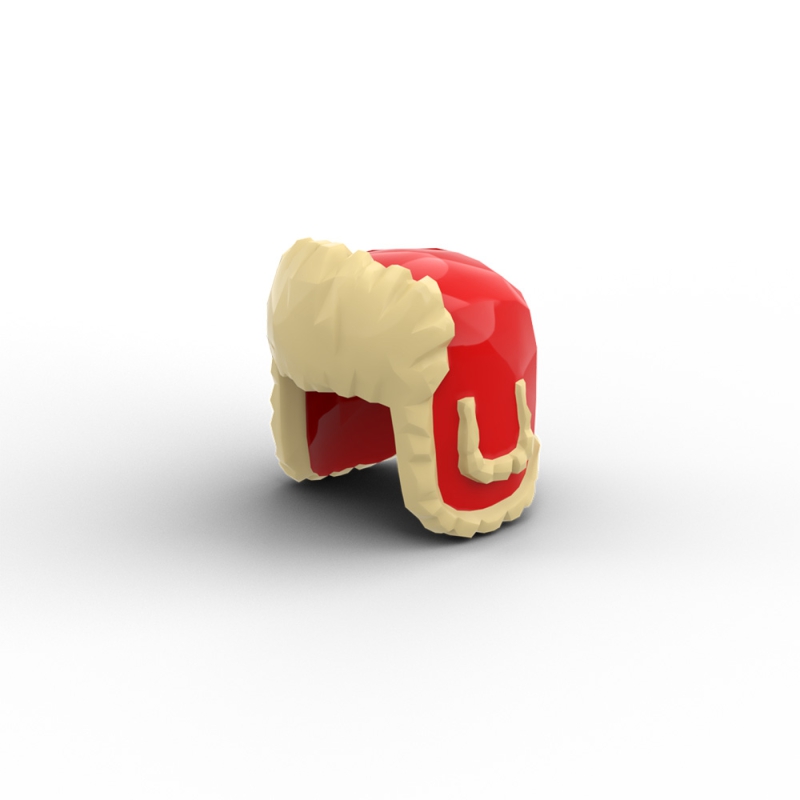 Ushanka Hat with Tan Fur Lining Patt