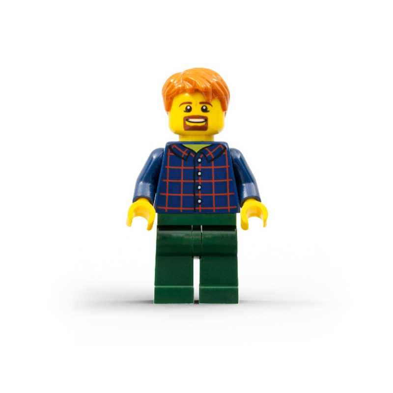 Man with Plaid Button Shirt